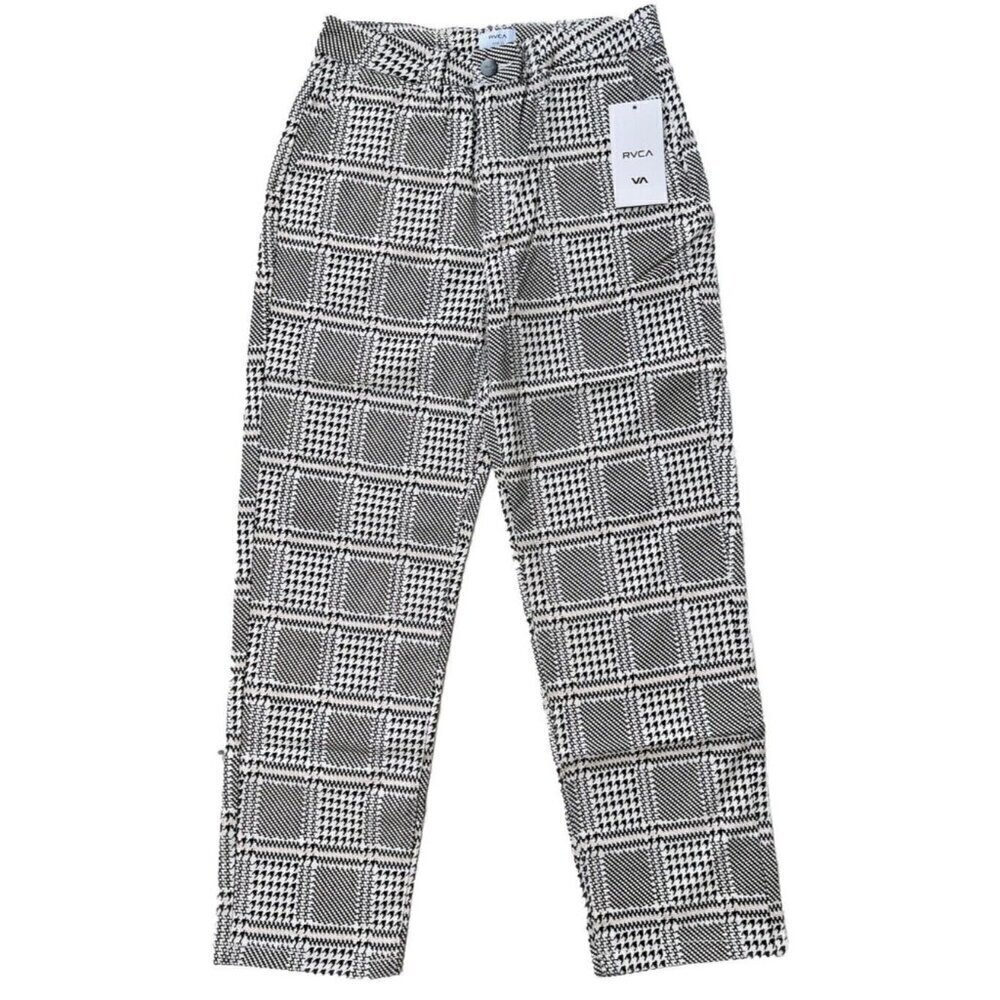 RVCA Women Weekend Slim Fit Stretch Twill Pant Cloud AVJNP00178 Size 25